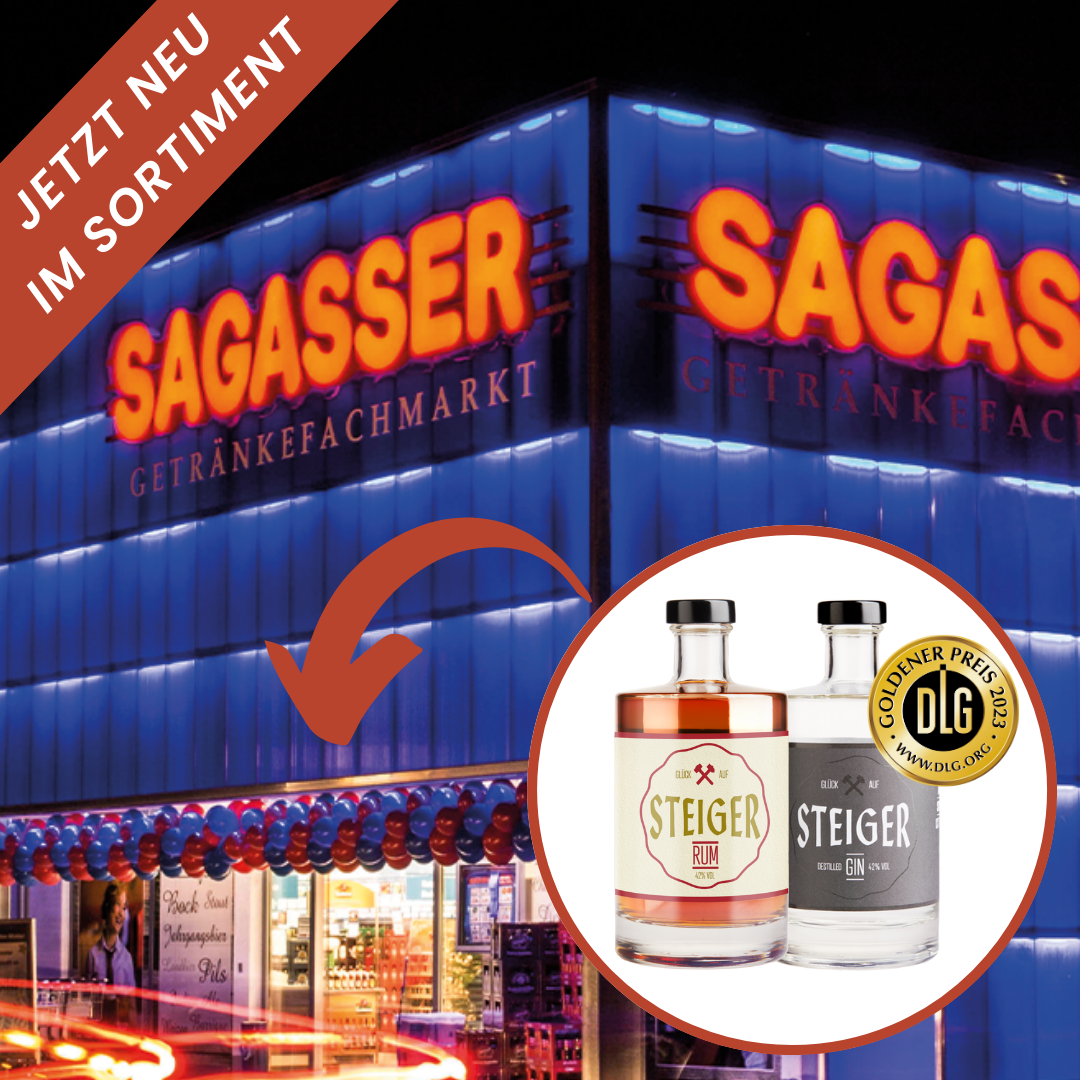 Steiger Distilled Gin und Rum jetzt auch bei SAGASSER erhältlich!