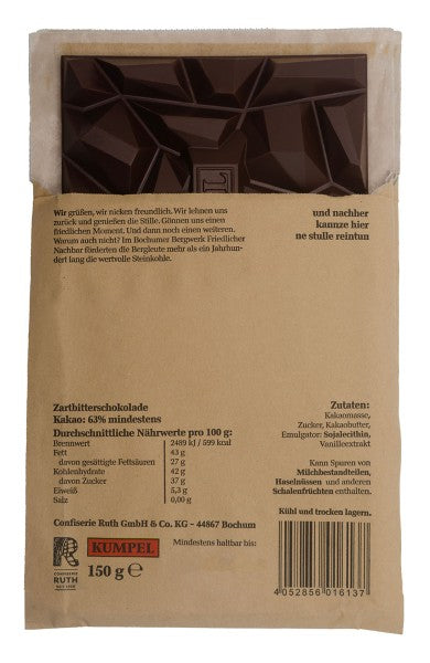 Kumpel Schokolade - Zartbitter 85% - Rabe