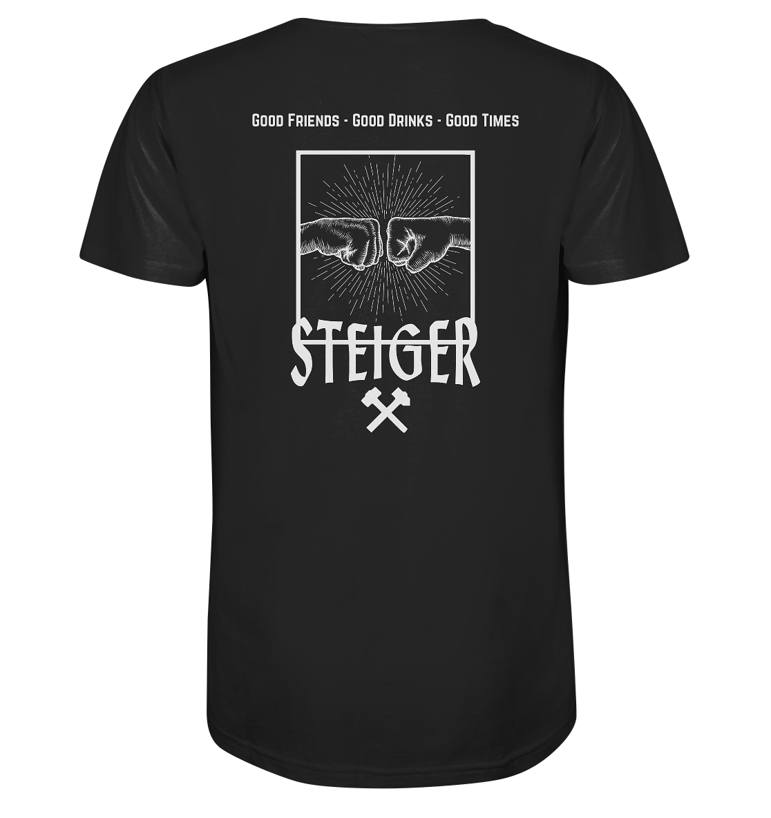 GOOD FRIENDS Rückenprint schwarz - Organic Shirt - Organic Shirt