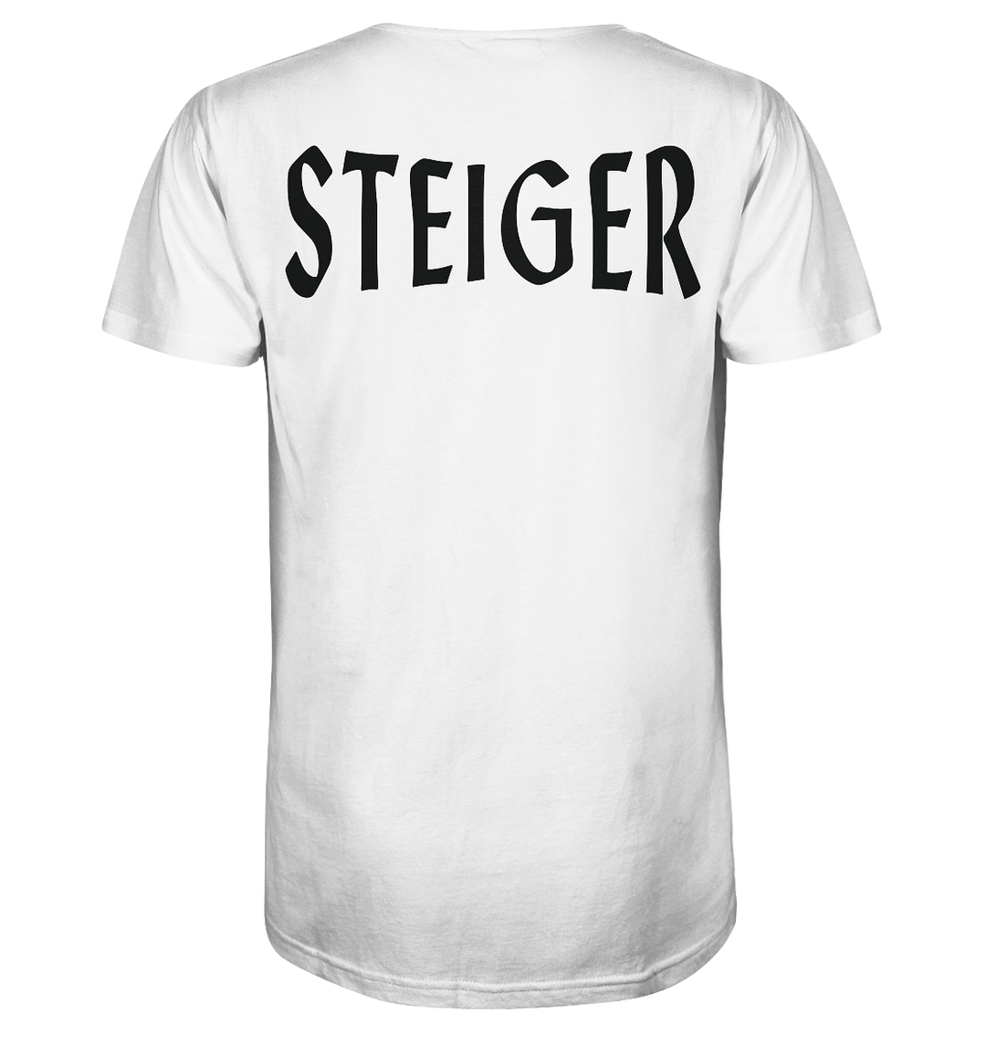 Steiger Rückenprint / Shotglas Brust - Organic Shirt