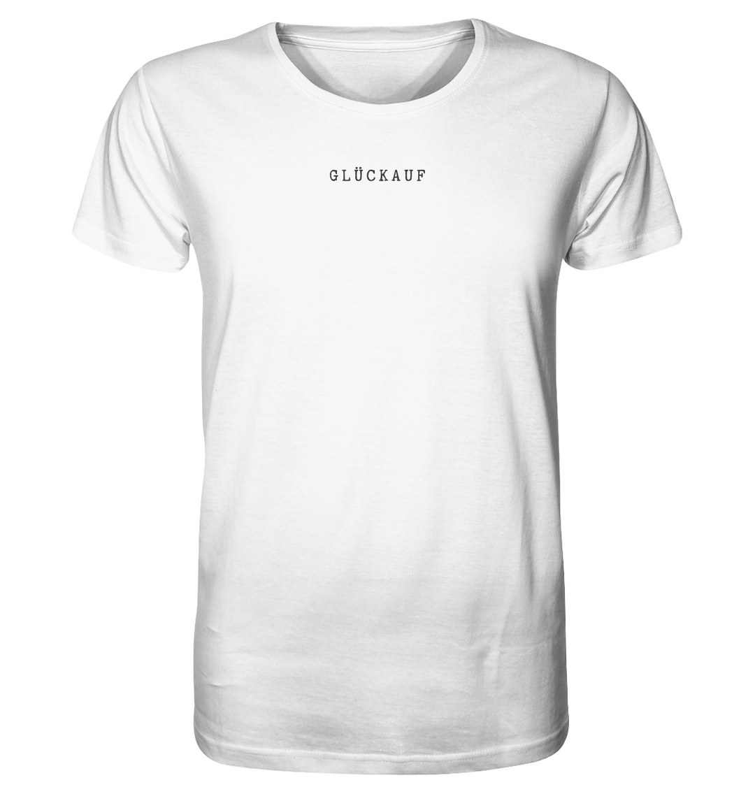 GLÜCKAUF gestickt simple weiß - Organic Shirt (Stick)